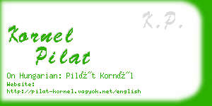 kornel pilat business card
